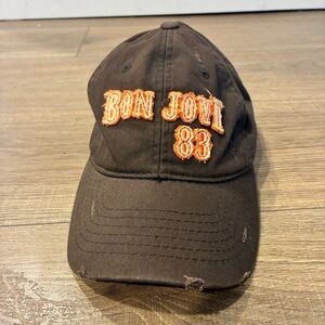 Vintage Bon Jovi 83 Dark Brown Cap, adjustable